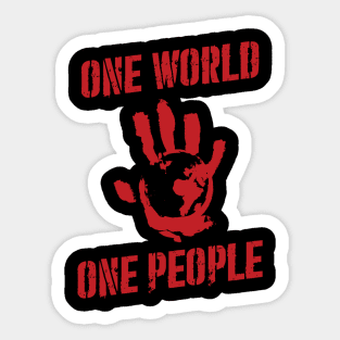 Flag Smashers - One World One People Sticker